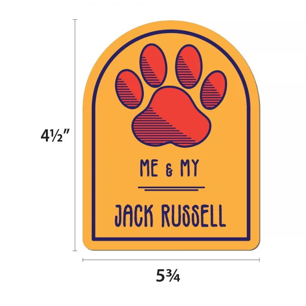 Me and My Jack Russell Window Shaped Magnet - Image 2