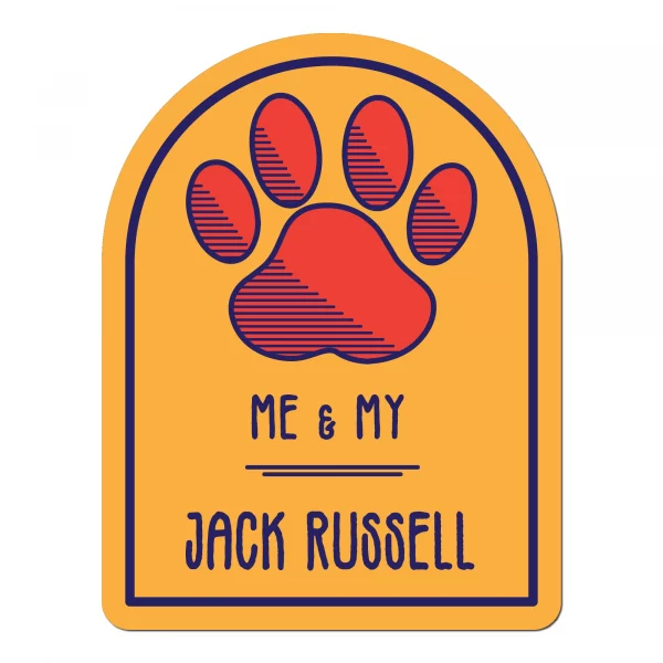 Me and My Jack Russell Window Shaped Magnet