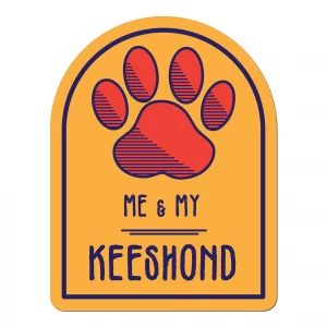 Me and My Keeshond Window Shaped Magnet