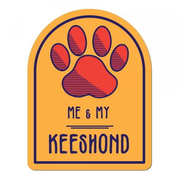 Me and My Keeshond Window Shaped Magnet