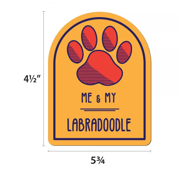 Me and My Labradoodle Window Shaped Magnet - Image 2