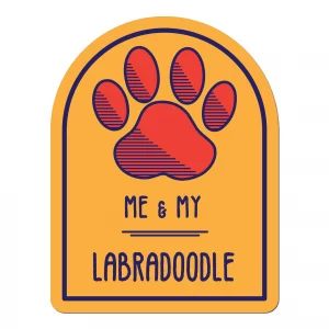 Me and My Labradoodle Window Shaped Magnet