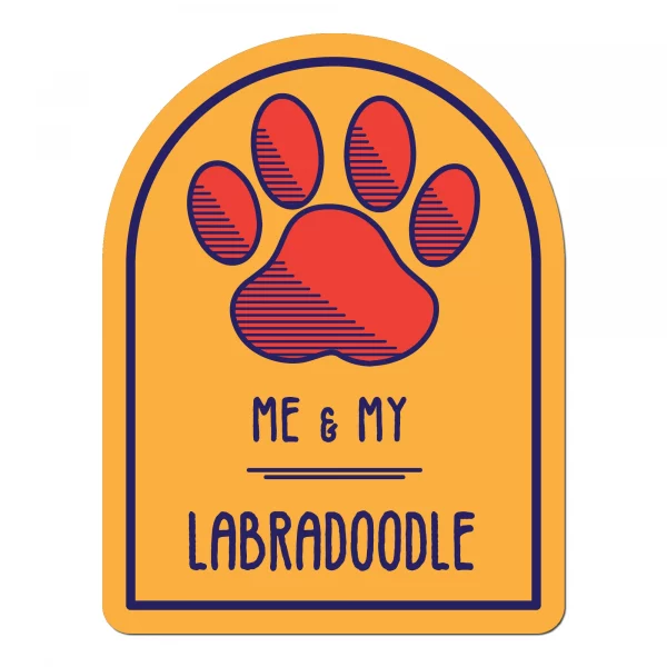 Me and My Labradoodle Window Shaped Magnet