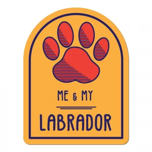 Me and My Labrador Window Shaped Magnet