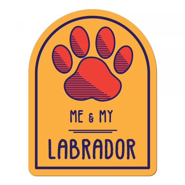 Me and My Labrador Window Shaped Magnet