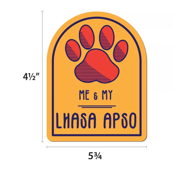 Me and My Lhasa Apso Window Shaped Magnet - Image 2
