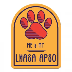 Me and My Lhasa Apso Window Shaped Magnet