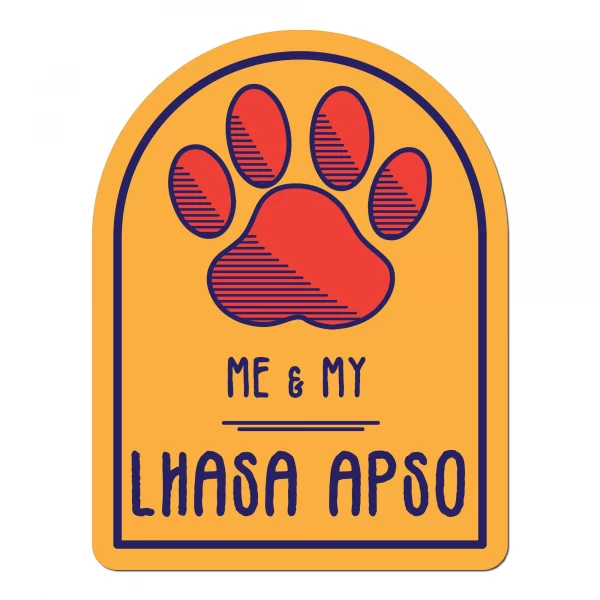 Me and My Lhasa Apso Window Shaped Magnet