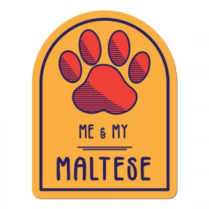 Me and My Maltese Window Shaped Magnet