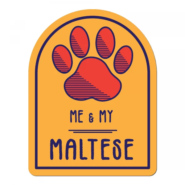 Me and My Maltese Window Shaped Magnet