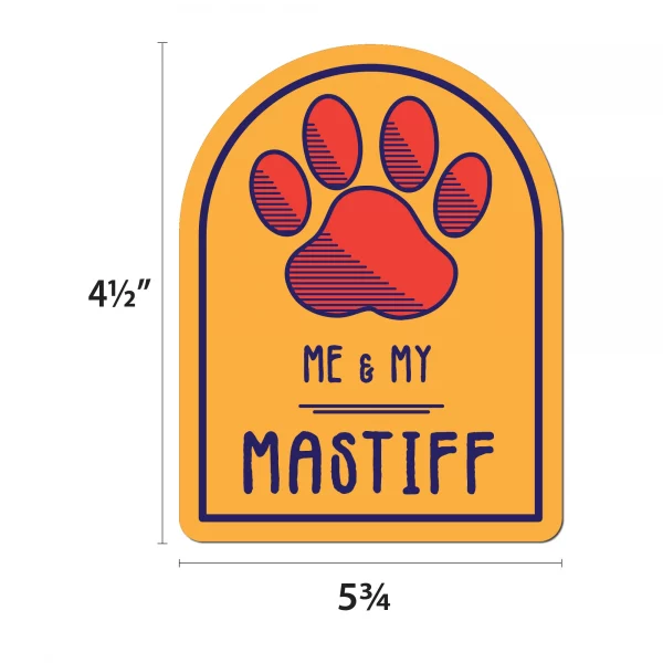 Me and My Mastiff Window Shaped Magnet - Image 2