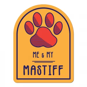 Me and My Mastiff Window Shaped Magnet