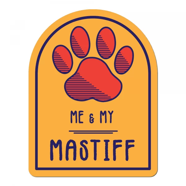 Me and My Mastiff Window Shaped Magnet