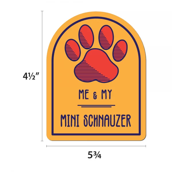 Me and My Mini Schnauzer Window Shaped Magnet - Image 2