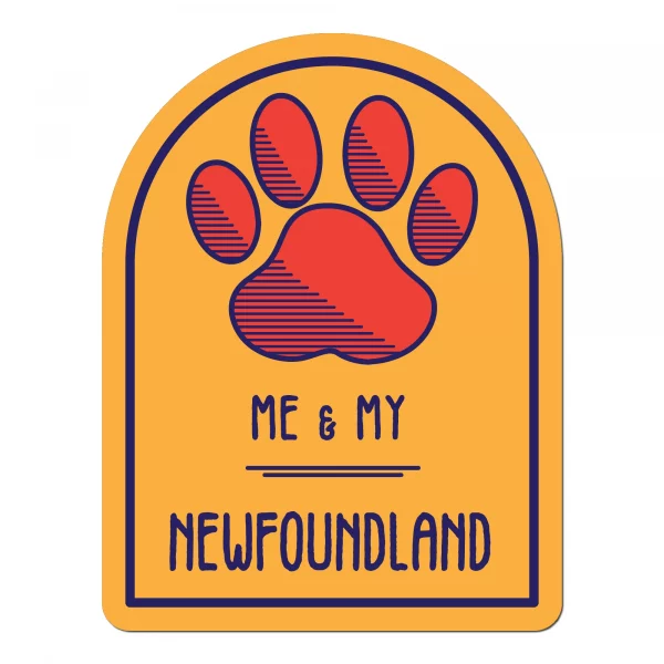 Me and My Newfoundland Window Shaped Magnet