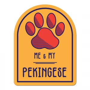 Me and My Pekingese Window Shaped Magnet