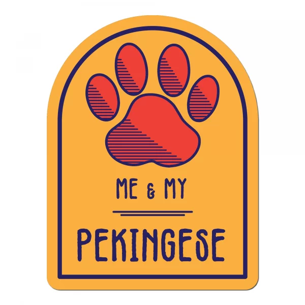 Me and My Pekingese Window Shaped Magnet