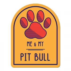 Me and My Pit Bull Window Shaped Magnet