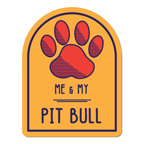 Me and My Pit Bull Window Shaped Magnet