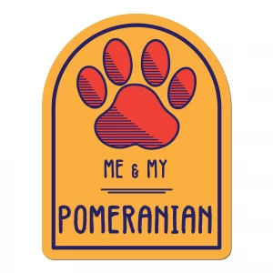 Me and My Pomeranian Window Shaped Magnet