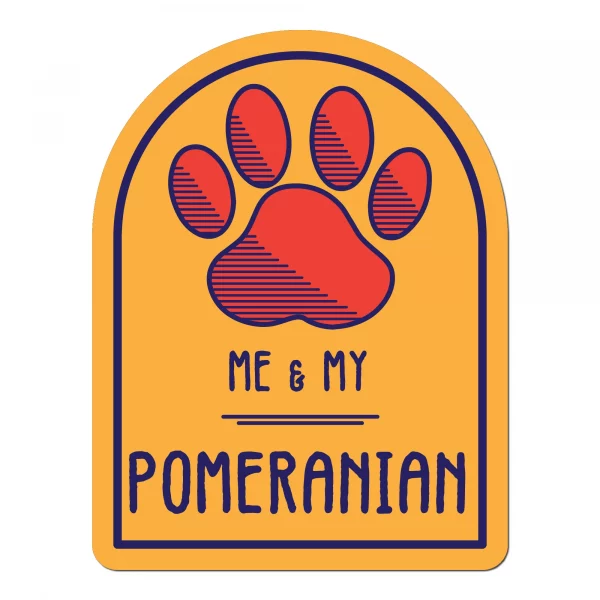 Me and My Pomeranian Window Shaped Magnet