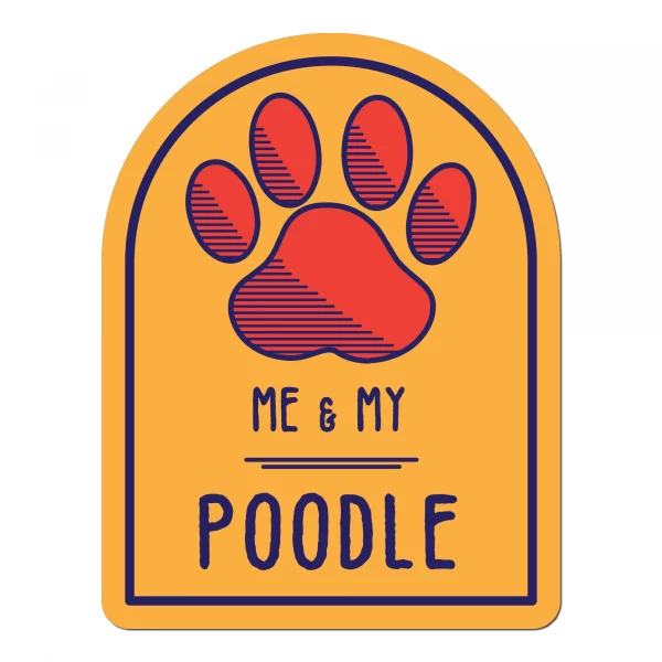 Me and My Poodle Window Shaped Magnet