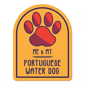 Me and My Portugese Water Dog Window Shaped Magnet