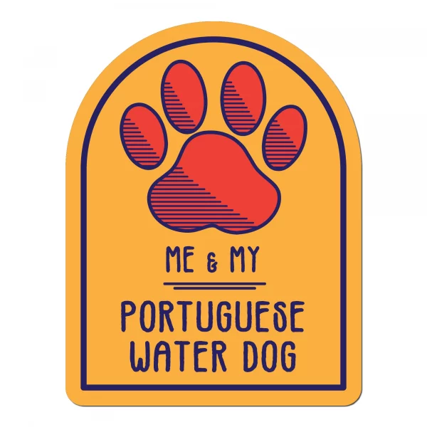 Me and My Portugese Water Dog Window Shaped Magnet