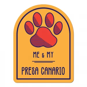 Me and My Presa Canario Window Shaped Magnet