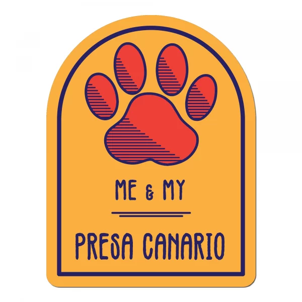 Me and My Presa Canario Window Shaped Magnet