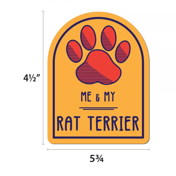 Me and My Rat Terrier Window Shaped Magnet - Image 2