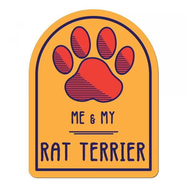 Me and My Rat Terrier Window Shaped Magnet