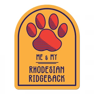 Me and My Rhodesian Ridgeback Window Shaped Magnet