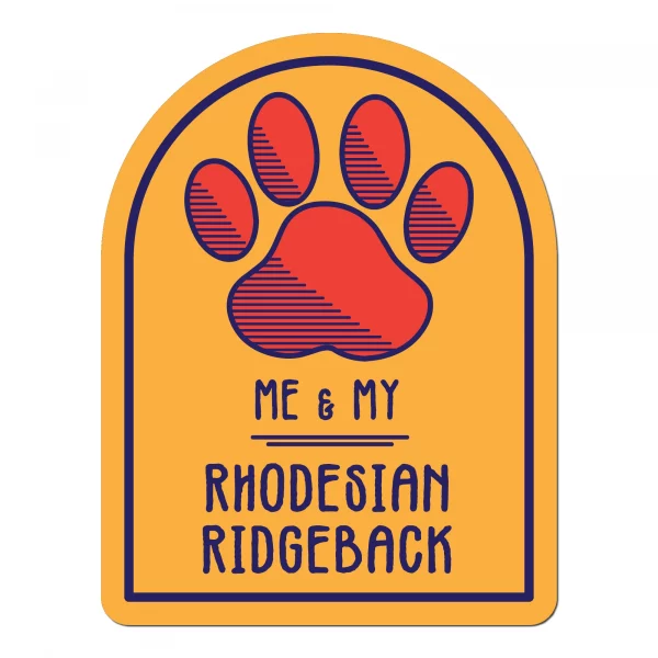 Me and My Rhodesian Ridgeback Window Shaped Magnet