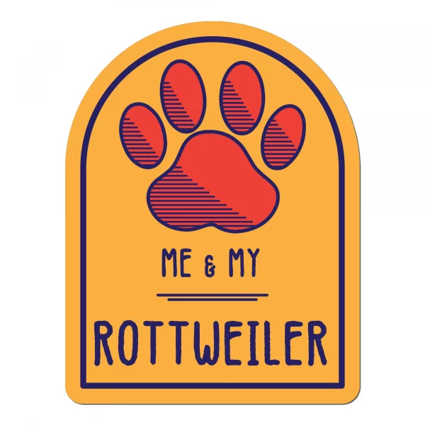 Me and My Rottweiler Window Shaped Magnet