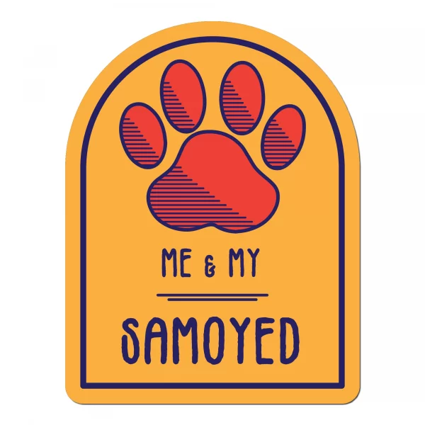 Me and My Samoyed Window Shaped Magnet