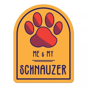 Me and My Schnauzer Window Shaped Magnet