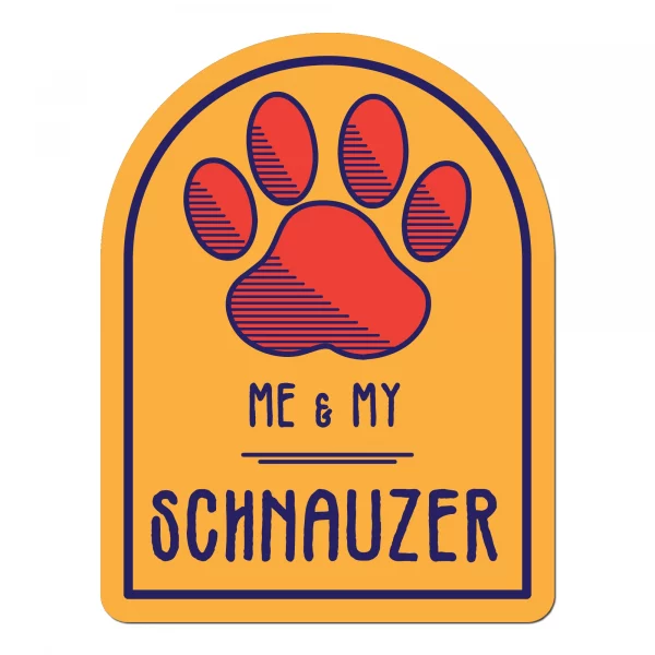 Me and My Schnauzer Window Shaped Magnet