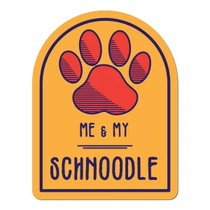 Me and My Schnoodle Window Shaped Magnet