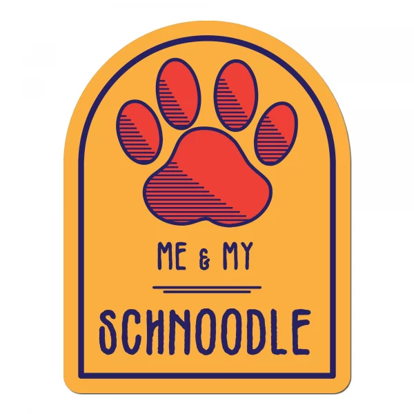 Me and My Schnoodle Window Shaped Magnet