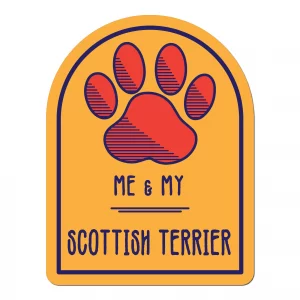 Me and My Scottish Terrier Window Shaped Magnet