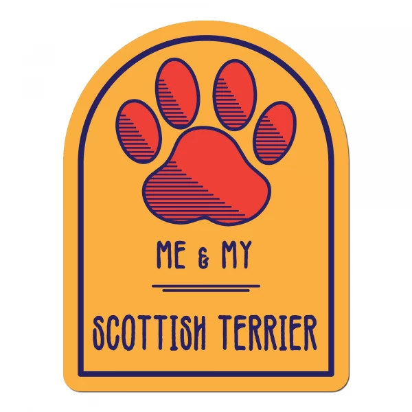 Me and My Scottish Terrier Window Shaped Magnet