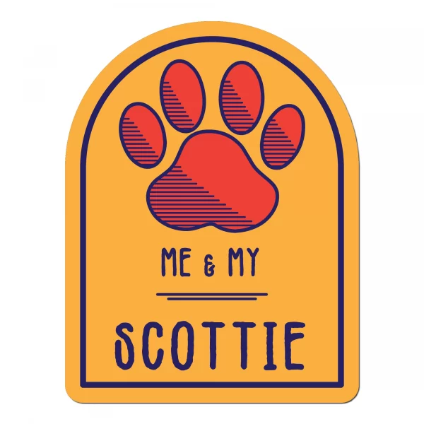 Me and My Scottie Window Shaped Magnet
