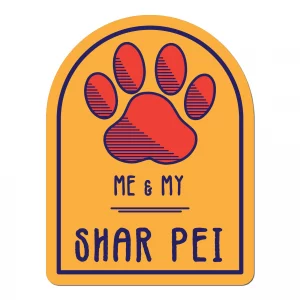 Me and My Shar Pei Window Shaped Magnet