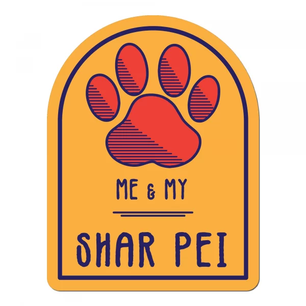 Me and My Shar Pei Window Shaped Magnet