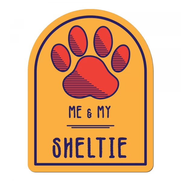 Me and My Sheltie Window Shaped Magnet