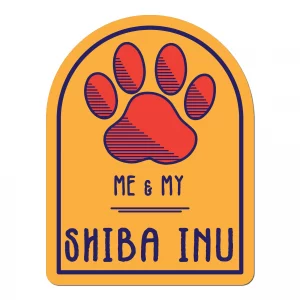 Me and My Shiba Inu Window Shaped Magnet