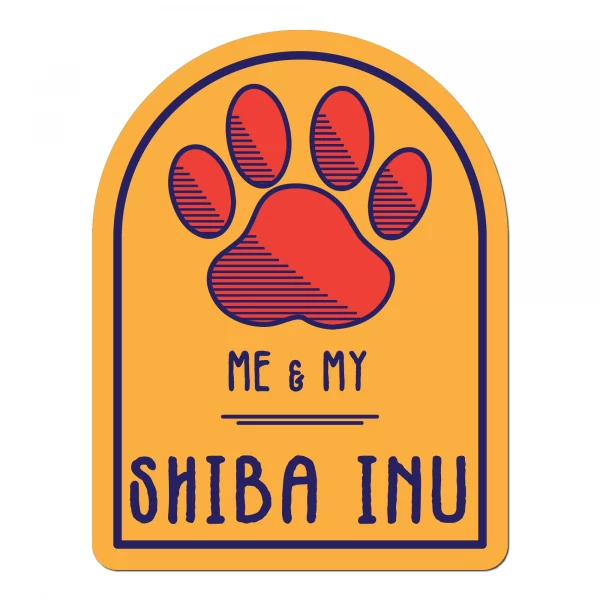 Me and My Shiba Inu Window Shaped Magnet