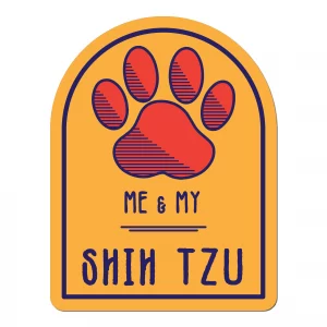 Me and My Shih Tzu Window Shaped Magnet
