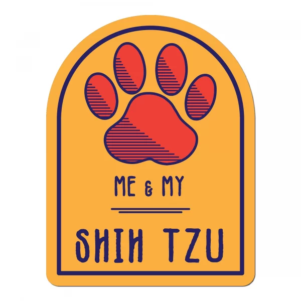 Me and My Shih Tzu Window Shaped Magnet